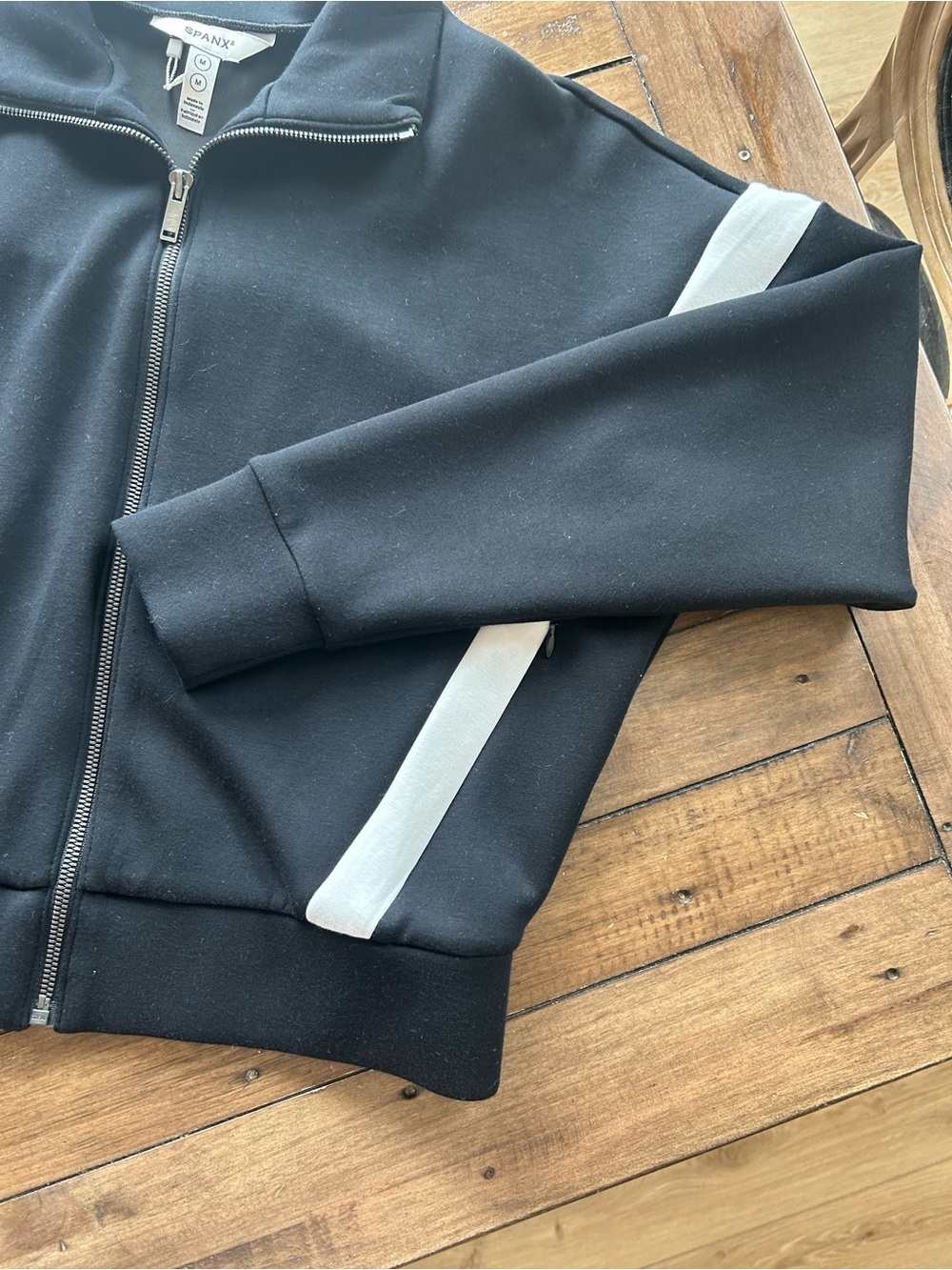 SPANX AirEssentials Black Zip Track Jacket M - Picture 8 of 13